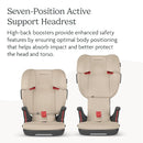 UPPAbaby Alta V2 High Back Booster Seat/Seven-Position, Active Support Headrest for Growing Children/SecureFit Integrated Belt Guide + Positioner/Cup Holder Included/Iris (Grey Mélange/Lavender) by TinyTreasures Baby Boutique