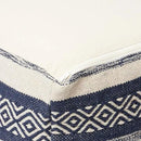 REDEARTH · Tufted Pouf Ottoman with Filler Textured Storage Cube Bean Bag Pouffe Footrest for Living Room, Bedroom, Nursery, Home Decor; 100% Cotton (17.5"X17.5"X17.5", Indigo Impressions) by CozyNest Decor