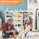 Kids Toy Storage Organizer with 3 Removable Plastic Bins Toddler Montessori Bookshelf with Stuffed Animal Net Holder Baby Bookcase Plush Organizer for Playroom, Bedroom,Kids Room,Classroom,Nursery by CozyNest Decor