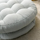 Tiita Indoor/Outdoor Cushions 22 Inch Round Striped Chair Cushions for Patio Garden Seat Cushion Pads for Home Floor Pillows Window Pad Set of 2, Blue by CozyNest Decor