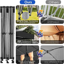 COBIZI 10x20 Canopy with Sidewalls, Heavy duty Party Tent Pop up carpas para fiestas, Tents for Parties, wedding, Outdoor Ez up Foldable Portable Canopy Tent with Wheeled Bag, Black(Windproof Upgrade) by GreenHaven Gardens