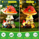 HyDren 100 Sets Garden Gnome Statue Set Mushroom House Solar Light Gnome Miniatures Figures Decor Fairy Resin Statues Garden Accessories for Yard Patio Lawn Outdoor Micro Landscape Ornaments by GreenHaven Gardens