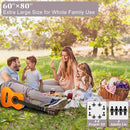 HX&OD Outdoor Picnic Blanket, Extra Large, 80''x60'' Waterproof Foldable Blankets Gingham Picnic Mat for Beach, Camping Grass Lawn Park Accessories Cute Couple Ideas Wedding (Light Brown, 80”x60”) by TinyTreasures Baby Boutique