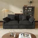JACH Sectional Couches for Living Room, Cloud Sectional Couch with Deep Seat, Down Filled Modular Sofa, Covers Removeable & Washable, Love Seat Sofas Furniture for Living Room, Black by CozyNest Decor