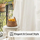 FMFUNCTEX Linen Sheer Curtains for Living Room, Beige Curtains 108 inches Long for Bedroom, Natural Flax Blend Window Draperies for Farmhouse Curtain, Rod Pocket 2 Panels by CozyNest Decor