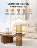 Dreo Space Heater, 1500W Portable Electric Heaters for Indoor Use, PTC Ceramic Heater for Office with Remote, Thermostat, 70°Oscillation, 12H Timer, 5 Modes, Safe Quiet Room Heater for Bedroom by CozyNest Decor