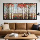 Mofutinpo Large Framed Wall Decor canvas Red Leaves White Birch Tree Wall Art For Living Room bedroom rustic kitchen Modern painting Artwork 29x58 Large Size Black Framed by CozyNest Decor