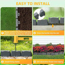 16Pcs Landscape Edging(24 Foot) with 48 Pieces 8-inch Spikes | 3 Inch Tall Faux Stone Edging for Landscaping | Faux Stone Edging Bricks for Flower Bed,Lawn,Yard,Weed Barrier(Dark Grey) by GreenHaven Gardens