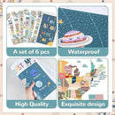 Educational Preschool Kids Placemats Set of 6 Boho Plastic Table Mats Toddler Children Montessori Place Mats for Kids Washable Holiday Desk Decoration for Indoor Outdoor Party Kitchen Dining Table by CozyNest Decor