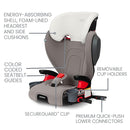 Britax Highpoint Backless Belt-Positioning Booster Seat, SafeWash Gray Ombre by TinyTreasures Baby Boutique
