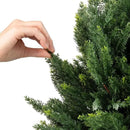 Premium 16" Diameter Artificial Cypress Topiary – Set of 2 Faux Plants with Ground Spikes – UV-Resistant, Realistic Outdoor & Indoor Greenery – Weatherproof Garden Landscaping Décor by GreenHaven Gardens