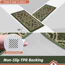 BEQHAUSE Dirt Trapper Door Mat 32" x 48", Non-Slip Entryway Rugs Washable, Floor Mat Stain Resistant and Absorbent Welcome Mat for Front Back Door, Muddy Wet Shoes & Paws, Green and Vining Floral by CozyNest Decor