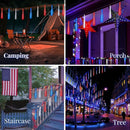 4th of July Decorations Outdoor, Red White and Blue Solar Meteor Shower Lights, 18 Tubes 432 LEDs 4th of July Lights Waterproof, Patriotic Lights String for Independence National Memorial Day Decor by GreenHaven Gardens