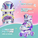 Girls Roller Skates for Kids Beginners 4 Size Adjustable Roller Skates, Light UP 8 Wheels for Girls Roller Skate Fun Illuminating Roller Skate for Kids Boys patines para niñas by TinyTreasures Baby Boutique