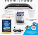 National Geographic Crystal Growing Kit - 3 Vibrant Colored Crystals to Grow with Light-Up Display Stand, Science Toy for Girls and Boys Ages 8-12, Includes 3 Gems, Cool STEM Gift (Amazon Exclusive) by TinyTreasures Baby Boutique
