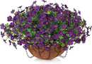 Artificial Fake Hanging Plants Flowers with Basket Outdoor Decor Faux Silk Dasiy Flower Arrangements in Pot Planter for Porch Home Indoor Patio Garden Yard Decoration by GreenHaven Gardens
