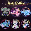 Hopearl LED Musical Stuffed Puppy Lighting Up Singing Plush Dog Adjustable Volume Lullaby Animated Soothe Birthday Festival for Kids Toddler Girls, Blue, 17'' by TinyTreasures Baby Boutique