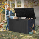 YITAHOME 200 Gallon Extra Large Deck Box, Double-Wall Resin Outdoor Storage Box with Flexible Divider for Patio Cushions Pool Supplies Garden Tools, 990 lbs Load Capacity, Lockable (Black) by CozyNest Decor