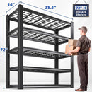 REIBII 3010LBS Storage Shelves 72" H Garage Shelving Heavy Duty Metal Shelving 5 Tier Adjustable Metal Shelves for Storage for Kitchen Pantry Warehouse Basement 72" H x 35.5" W x 16" D, 4 Pack by GreenHaven Gardens