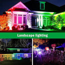 RGB Spotlight Outdoor 12W Color Changing Landscape Lighting with Remote Control Outdoor Spotlight for Yard 120V Waterproof Led Landscape Lights 4 Pack by GreenHaven Gardens