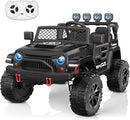 ANPABO 24V 2 Seater Ride On Car for Kids w/EVA Tires, 4X200W Motors, 4 Shock Absorbers, 2.4G Remote Control, Bluetooth Radio, LED Headlights & Searchlights, Electric Car for Kids Ages 3-8, Black by TinyTreasures Baby Boutique
