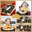 Construction Placemats Set of 6 Toddler Plastic Table Mats Dump Truck Place Mats Washable Vinyl Nursery Homeschool Table Decoration for Indoor Outdoor Party Kitchen Dining by CozyNest Decor