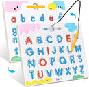 JoyCat Magnetic Letter Tracing Board, 2-in-1 Double-Sided ABC Magnets for Kids Ages 3-5, Uppercase & Lowercase Letter Writing Practice - Preschool Learning Toys, Road Trip Car Activities for Toddlers by TinyTreasures Baby Boutique