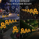 3 Pack Sunflower Solar Lights Outdoor Decor with 3 LED Sunflower Yellow Flower Lights Decorative Waterproof for Patio Lawn Garden Yard Pathway Decoration by GreenHaven Gardens