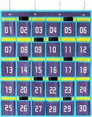 Loghot Classroom Accessories Closet Pocket Chart for Cell Phones Holder Wall Door Hanging Organizer (30 Pockets Blue) by CozyNest Decor