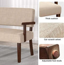 Accent Chair 2 Seat, Arm Chairs with Soft Seat and Armrests for Living Room, Love seat for Dining, Reading, and Waiting Rooms (Beige) by CozyNest Decor