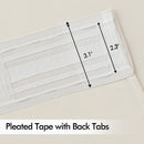MIULEE Ivory Back Tab Blackout Curtains 108 Inch Long 2 Panels Set for Bedroom, Rod Pocket/Pinch Pleat Extra Long Thermal Insulated Living Room Darkening Pleated Light Blocking Drapes by TinyTreasures Baby Boutique