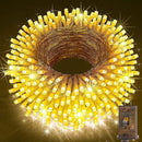 KNONEW 600ft 1500 LED Christmas String Lights Outdoor 8 Lighting Modes & Timer Dimmable Fairy Light Plug in Waterproof for Xmas Roof Yard Tree Wedding Party Holiday Decorations (Warm White) by GreenHaven Gardens