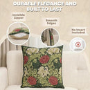 Charlotte Home Furnishings Throw Pillow Covers 16x16 in, Green Chrysanthemum Decorative Pillow Covers, Boho European Tapestry Cushion Cases, Living Room Cozy Home Decor, Jacquard Woven Soft Cotton by CozyNest Decor