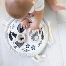 Wee Gallery Ocean Activity Pad Organic Baby Play Mat with Sensory Toys, High Contrast Newborn Essentials Soft Tummy Time Mat for Babies 0-12 Months, Visual and Motor Skill Development Toy by TinyTreasures Baby Boutique