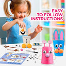 Arts and Crafts Kit for Kids Ages 3, 4, 5, 6 – Create 8 Cute Animal Projects – Gift Set for Girls & Boys by TinyTreasures Baby Boutique
