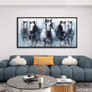 DUNHUANG ART Running Horses Canvas Wall Art - Equine Themed Galloping Animals in the Sand - Rustic Horse Decor for Living Room, Bedroom, Office 24"x48" by CozyNest Decor