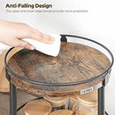 Lazy Susan Organizer, Rotating Spice Rack, 2 Tier Spice Turntable Organizer, Industrial Turntable Spice Holder, for Kitchen Countertop and Cabinet, Compact and Versatile, Rustic Brown SR22BR by CozyNest Decor