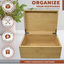 Wedding Memory Box for Keepsakes - Personalized Newly Named Box for Couple, Bride & Broom Gift, Bamboo Wood Custom Wedding Gift Unique, Wooden Gift Anniversary, Engagement Time Capsule, 11x8x4.75 in by TinyTreasures Baby Boutique