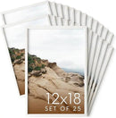 Haus and Hues 12x18 White Oak Wood Picture Frames Set of 25 - Premium Bulk Picture Frames 12x18 Bundle - Elegant Gallery Wall Frame Set for Posters, Art Display - Ideal for Wall Decor in Home & Office by CozyNest Decor