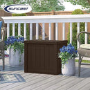 Suncast 17 x 22 Inch Resin 22-Gallon Patio Storage Deck Box, Java Brown (2 Pack) by CozyNest Decor