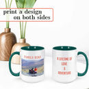 Personalized Coffee Mug, Custom Photo Text 15 Oz Ceramic Mug, Customized Picture Name Tea Cup, Unique Gift Idea, Taza Cafe Personalizadas Fotos, Cute Custom Gifts Mom Women Men, Father's Day, Green by TinyTreasures Baby Boutique