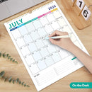Wall Calendar 2026-2027, 18 Month Calendar from January 2026 to June 2027 14.5" x 11.8" Large Desk Calendar with Twin-Wire Binding for Home Office Planning Personal Organisers, Colorful Block by TinyTreasures Baby Boutique