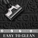 Yimobra Welcome Mat Outdoor, 36x24 Waterproof Door Mat Outside Entrance, All-Weather Non Slip Front Door Mat, Low-Profile Entryway Mat Indoor, Porch and Patio, Black by CozyNest Decor