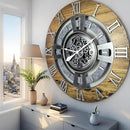 The Gears Clock Real Moving Gear Wall Clock England Line (Wood & Stone, 36 inches (90 cm)) by CozyNest Decor