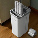 JOYMOOP Mop and Bucket with Wringer Set, Hands Free Flat Floor Mop and Bucket, with 3 Washable Microfiber Pads, Wet and Dry Use, Floor Cleaning System by CozyNest Decor