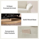 CHITA Power Recliner Chair, Electric Triple-Motor Swivel Glider Nursery Rocking Chair with Adjustable Power Headrest and Lumbar Support, GREENGARD Gold Certified, Solid Wood Base, Linen by TinyTreasures Baby Boutique