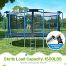 Zupapa Trampolines No-Gap Design 1500 LBS Weight Capacity 16 15 14 12 10 8FT for Kids Children with Safety Enclosure Net Outdoor Backyards Large Recreational Trampoline by TinyTreasures Baby Boutique