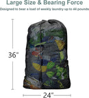 Dalykate Mesh Laundry Bags, 24" x 36", Heavy Duty with Reinforced Handles, Foldable & Portable, Drawstring Closure, 3-Pack Mixed Colors by TinyTreasures Baby Boutique