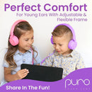 Puro Sound Labs PuroBasic Wired Headphones for Kids - Volume-Limiting & Adjustable with Microphone – Compatible with Smartphones, Tablets, PCs, and More – Safe, Durable Headphones for Kids – Purple by TinyTreasures Baby Boutique