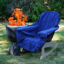 CITYBONFIRES The Chair Blanket™ Reversible Waterproof with Sherpa Lining – Portable Outdoor Cover for Camping, Sports & Patio – Folds into Carry Pouch with Strap - Navy by GreenHaven Gardens